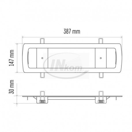 rám pre svietidlo núdz.ZN pre zapustenu montáž